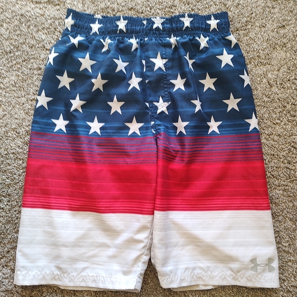 Under Armour Swim Under Armour Large American Flag Swim Trunks Poshmark